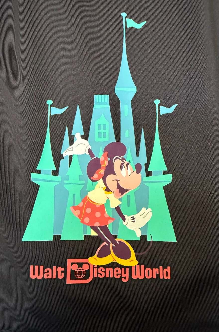 Disney Walt Disney World Minnie Mouse Castle Athletic Skort Size L Black